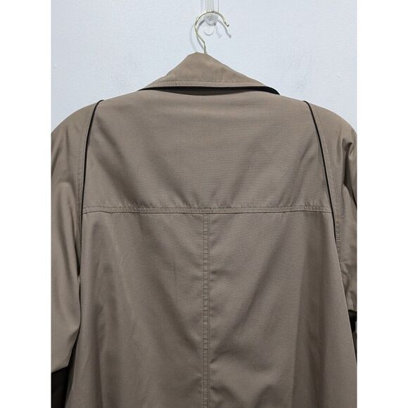 Vintage 90s Amanda Smith Tan Zip Out Fleece Lining Overcoat Trench Coat, 8 - Picture 11 of 14